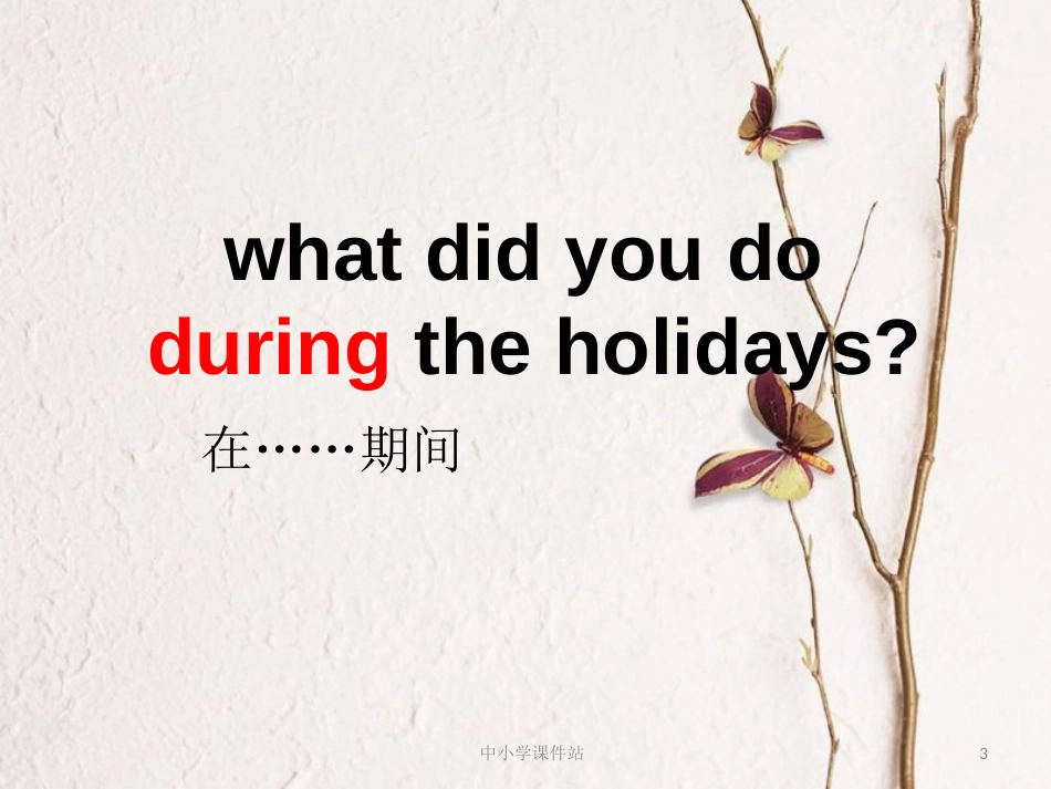 六年级英语上册 Unit 1 What did you do during the holidays课件5 湘少版_第3页