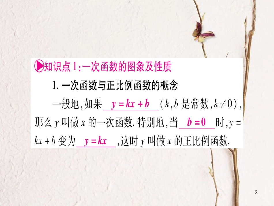 湖南省中考数学复习 第1轮 考点系统复习 第3章 函数 第2节 一次函数课件_第3页