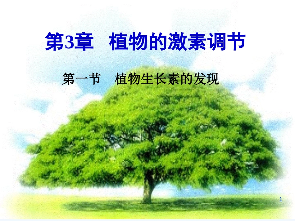 高中生物《第三章 第一节 植物生长素的发现》课件3 新人教版必修3_第1页