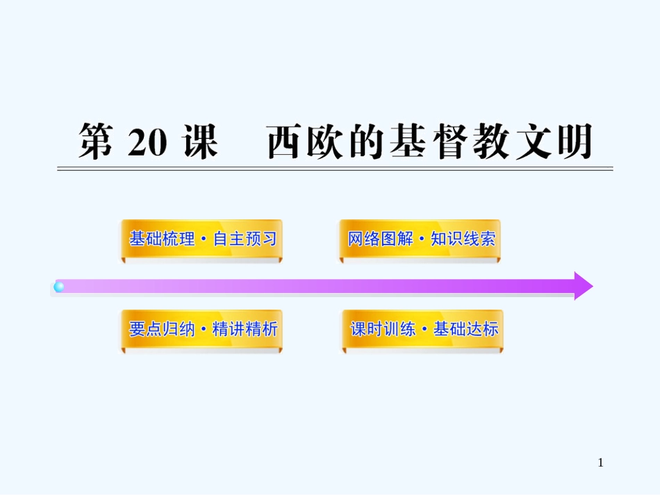 （新课标）八年级历史下册 4.20西欧的基督教文明课件 北师大版_第1页