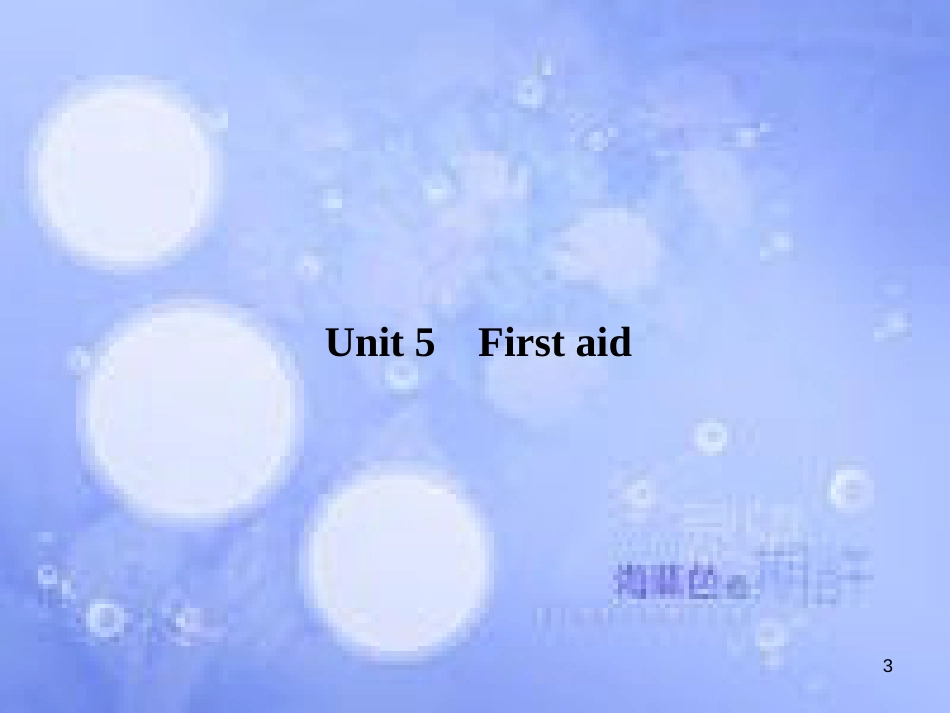 高三英语总复习 第一部分 回归教材 Unit 5 First aid课件 新人教版必修5_第3页