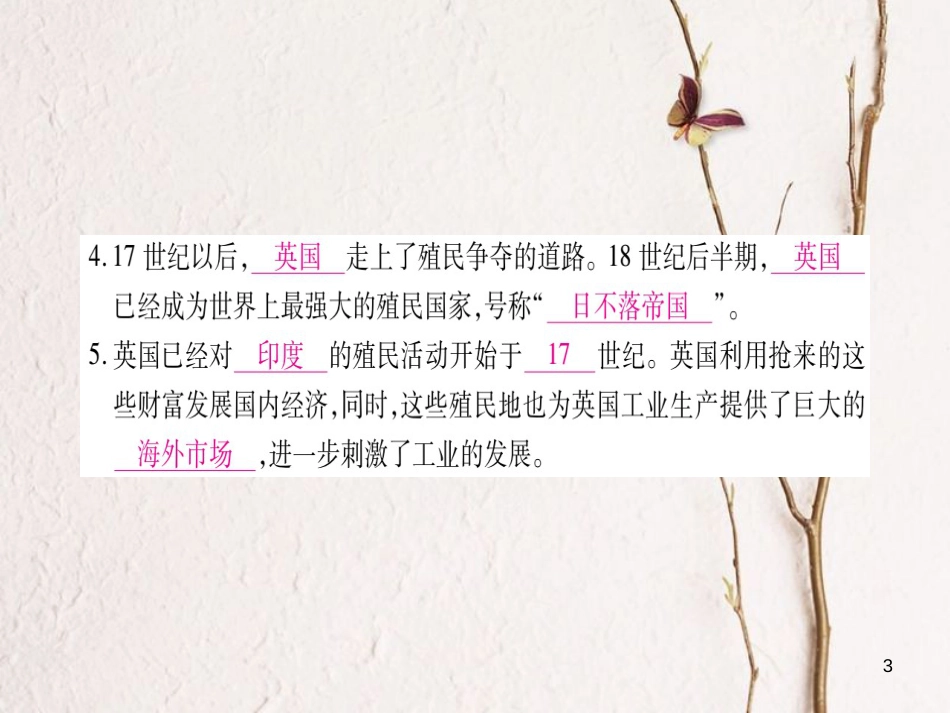 （广西专版）九年级历史上册第15课血腥的资本积累习题课件新人教版_第3页