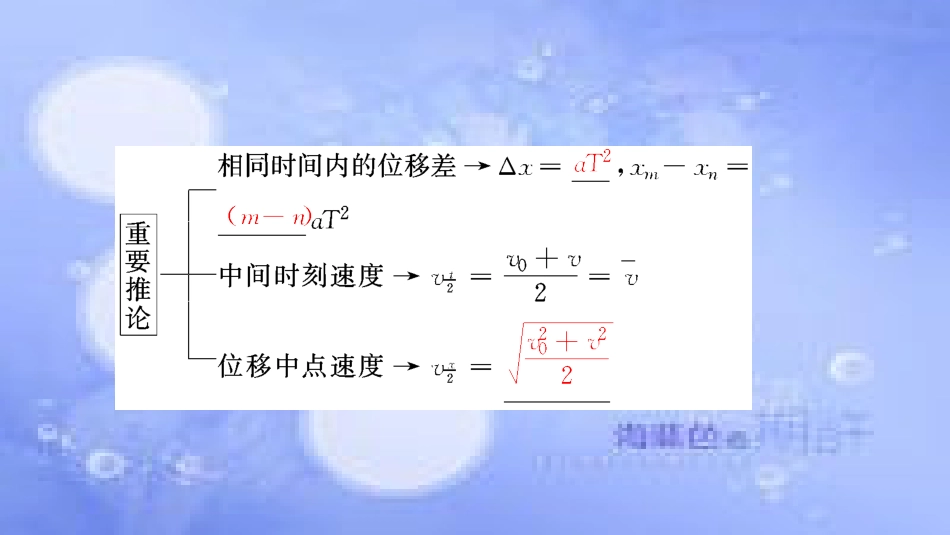 高考物理一轮复习 第一章 运动的描述 匀变速直线运动 第二讲 匀变速直线运动的规律课件_第3页