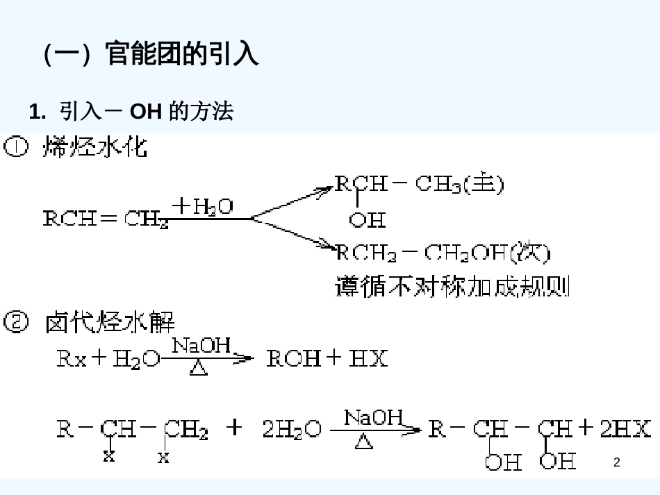 高考化学总复习一轮《有机合成和推断》精品课件_第2页