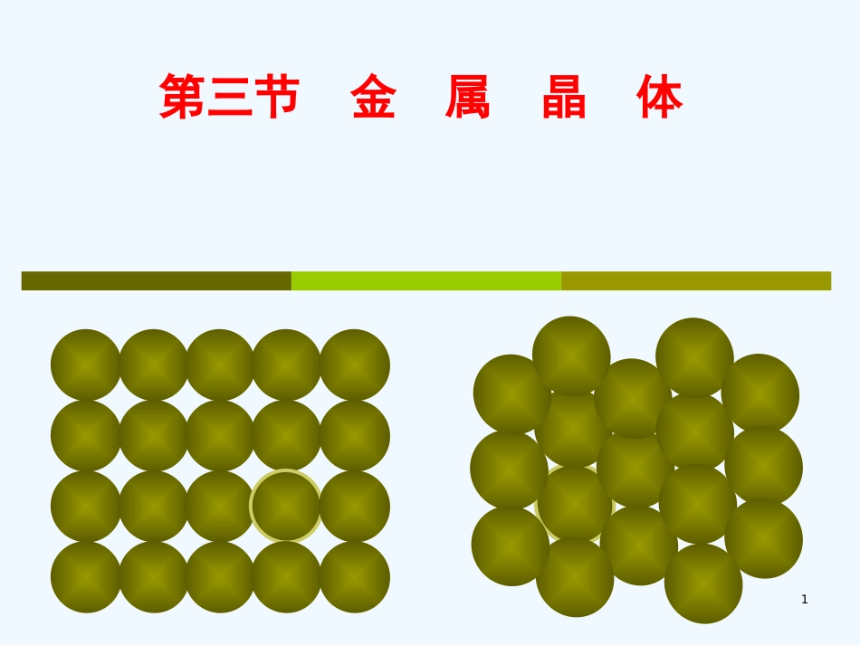 黑龙江省虎林市高二化学 第三节《金属晶体》课件 新人教版_第1页