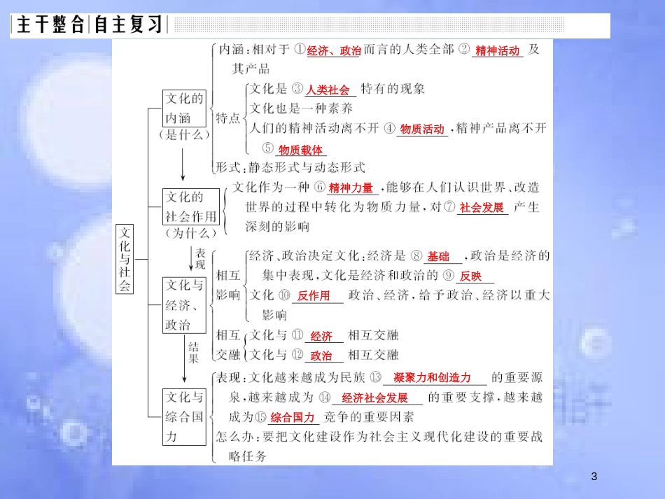 高考政治一轮复习 第一单元 文化与生活 课时1 文化与社会课件 新人教版必修3_第3页
