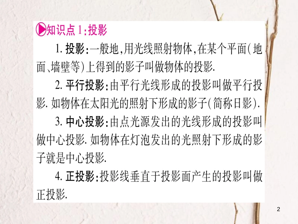 （广西北部湾专版）中考数学总复习第一轮考点系统复习第7章图形与变换第2节投影与视图课件新人教版_第2页