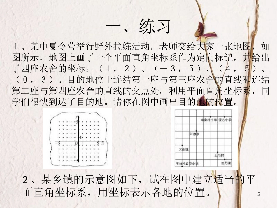 九年级数学上册 23.6 图形与坐标 23.6.1 用坐标确定位置课件1 （新版）华东师大版_第2页