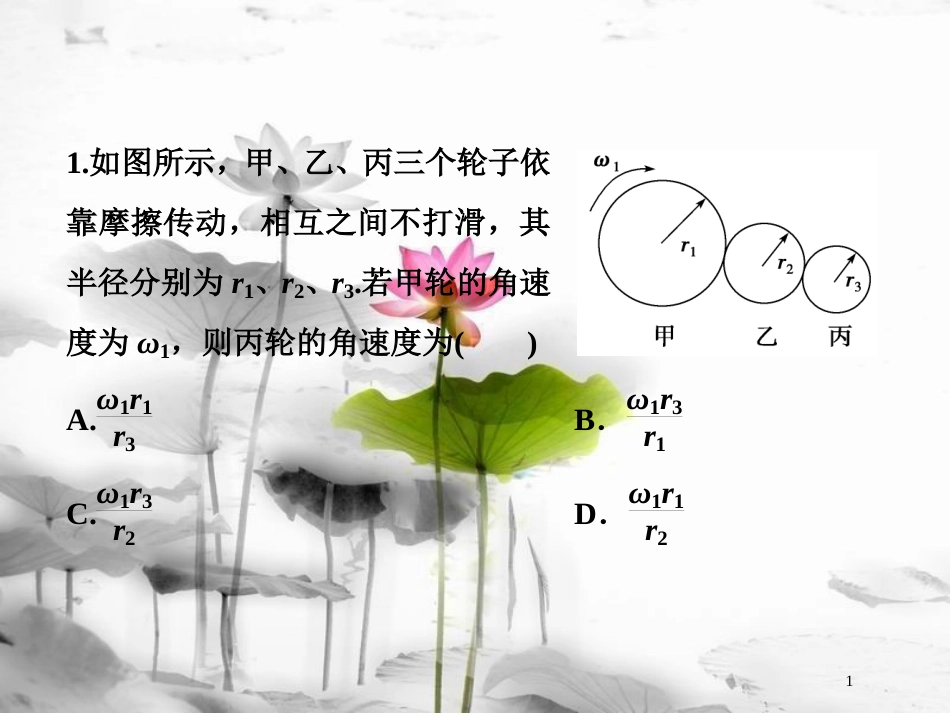 （新课标）高考物理一轮复习 第四章 曲线运动万有引力与航天 第三节 圆周运动随堂达标巩固落实课件_第1页