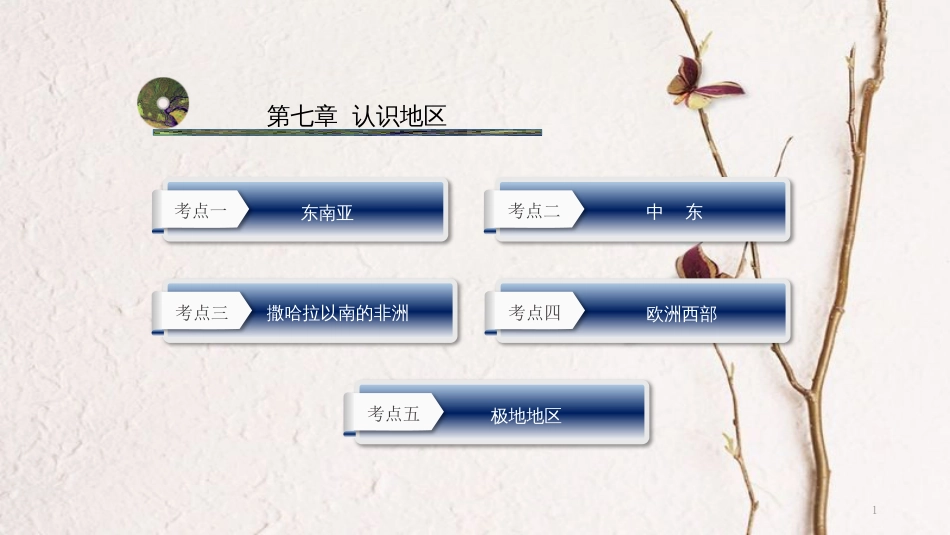 云南省中考地理总复习 第七章 认识地区课件_第1页