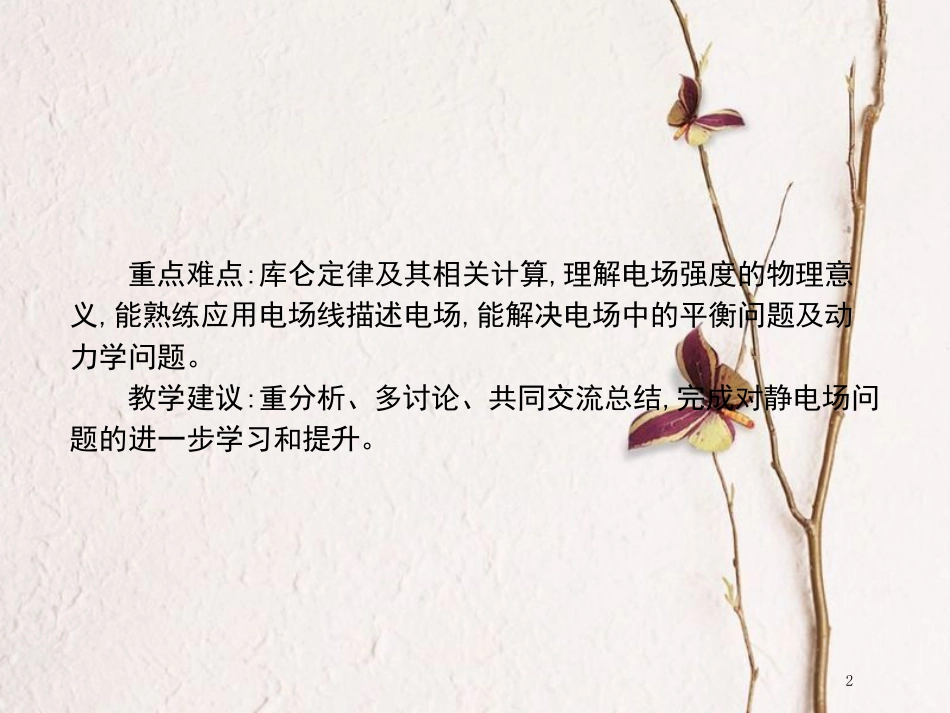 高中物理 第1章 静电场章末整合课件 鲁科版选修3-1_第2页