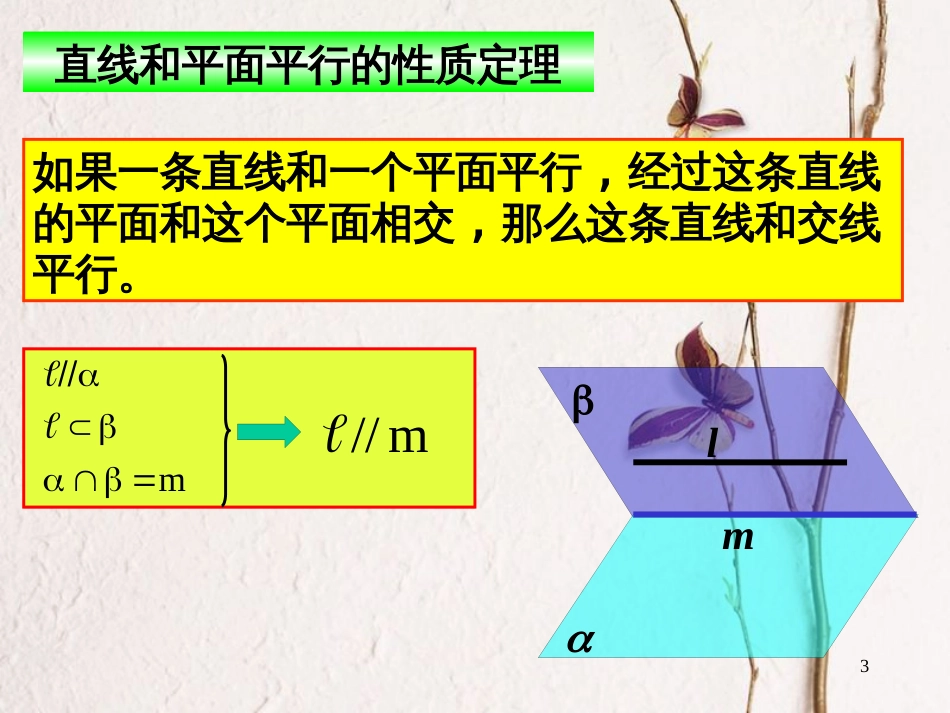 江苏省宿迁市高中数学 第1章 立体几何初步 1.2.3 直线与平面的位置关系 平行3课件 苏教版必修2_第3页