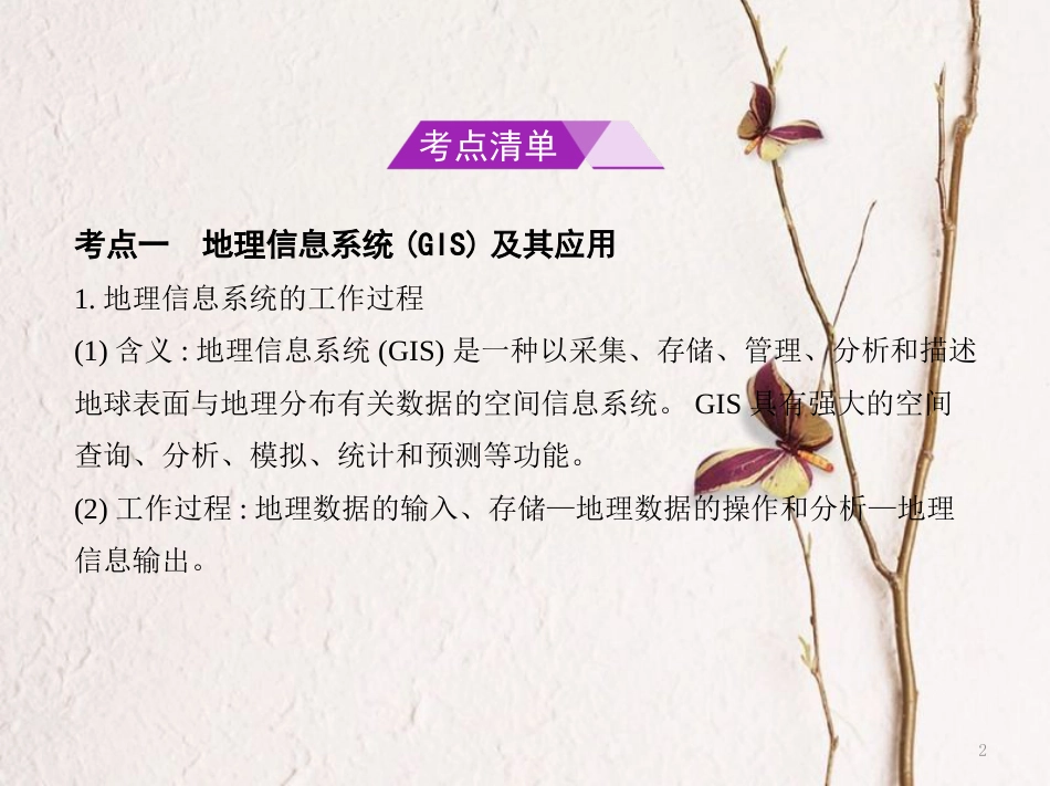 （B版，浙江选考专用）2019版高考地理总复习专题十二地理信息技术及其应用课件_第2页