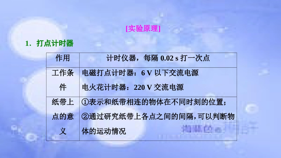 高考物理一轮复习 第一章 运动的描述 匀变速直线运动 实验一 研究匀变速直线运动课件_第3页