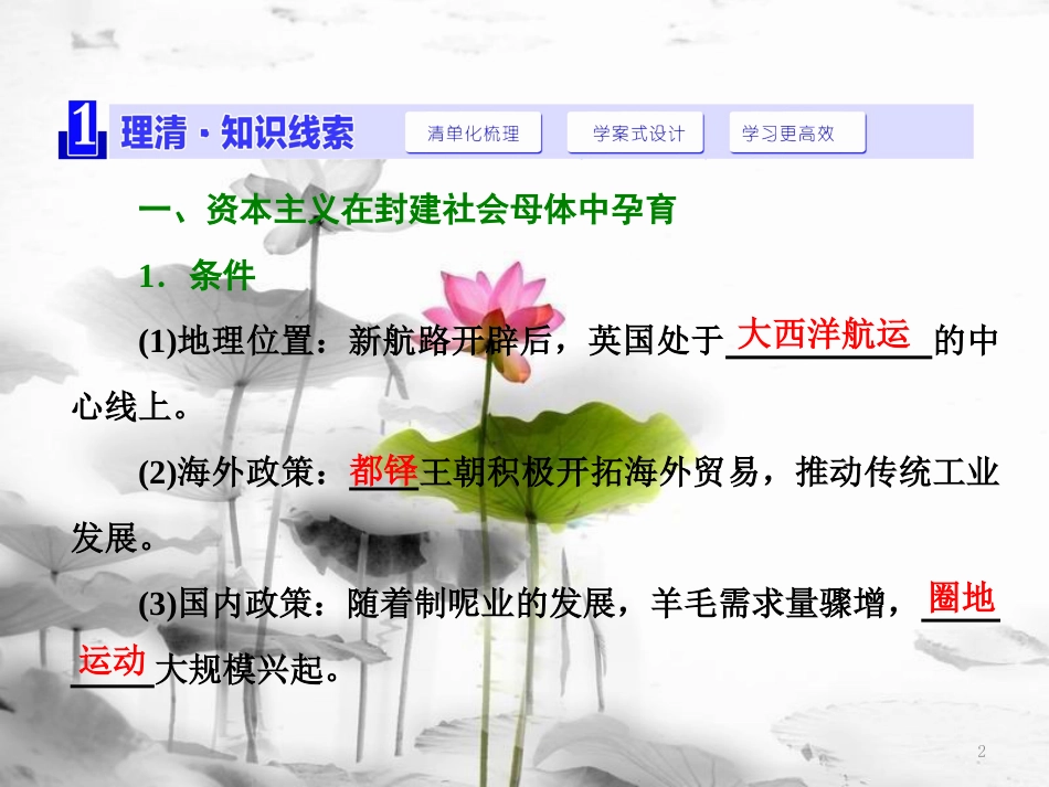 高中历史 第2单元 英国议会与国王的斗争 第1课 英国议会与王权矛盾的激化课件 新人教版选修2_第2页