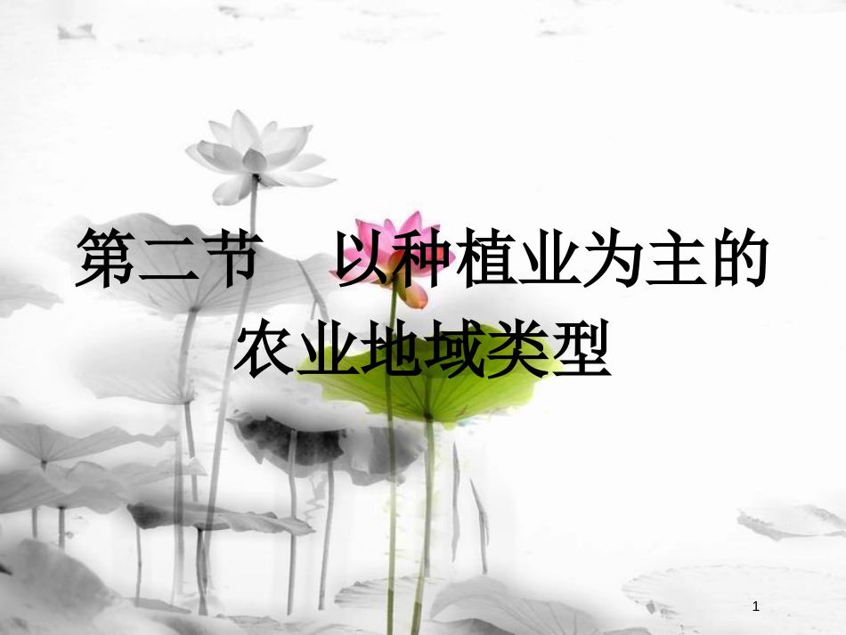 高中地理 第三章 农业地域的形成与发展 3.2 以种植业为主的农业地域类型课件 新人教版必修2_第1页
