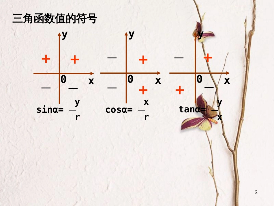 江苏省宿迁市高中数学 第一章 三角函数 1.1.2 任意角的三角函数课件3 苏教版必修4_第3页