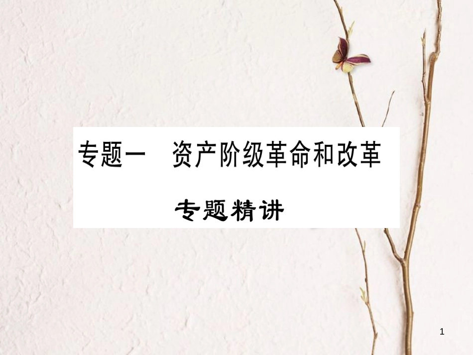 （广西专版）九年级历史上册专题一资产阶级革命和改革习题课件新人教版_第1页