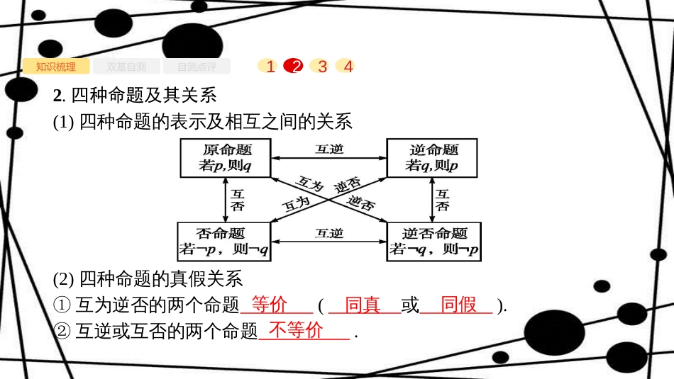 高考数学大一轮复习 第一章 集合与常用逻辑用语 1.3 命题及其关系、充要条件课件 文 新人教A版_第3页