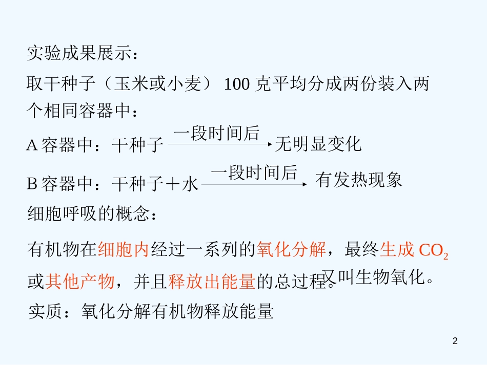 高中生物 第三节ATP的主要来源 第3节ATP的主要来源细胞呼吸课件 新人教版必修1_第2页
