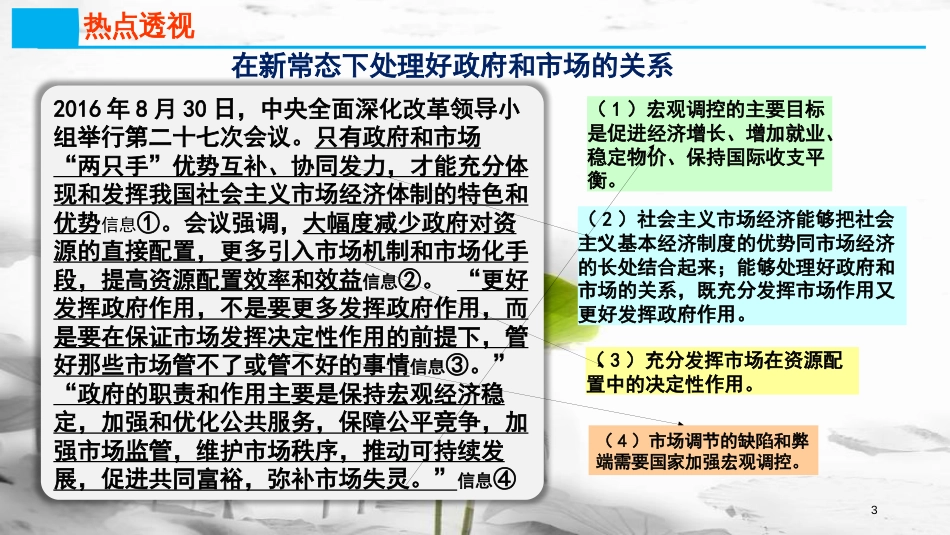 高考政治第四单元发展社会主义市场经济课时1走进社会主义市场经济热点突破_新常态下政府和市场的关系课件新人教版必修1_第2页