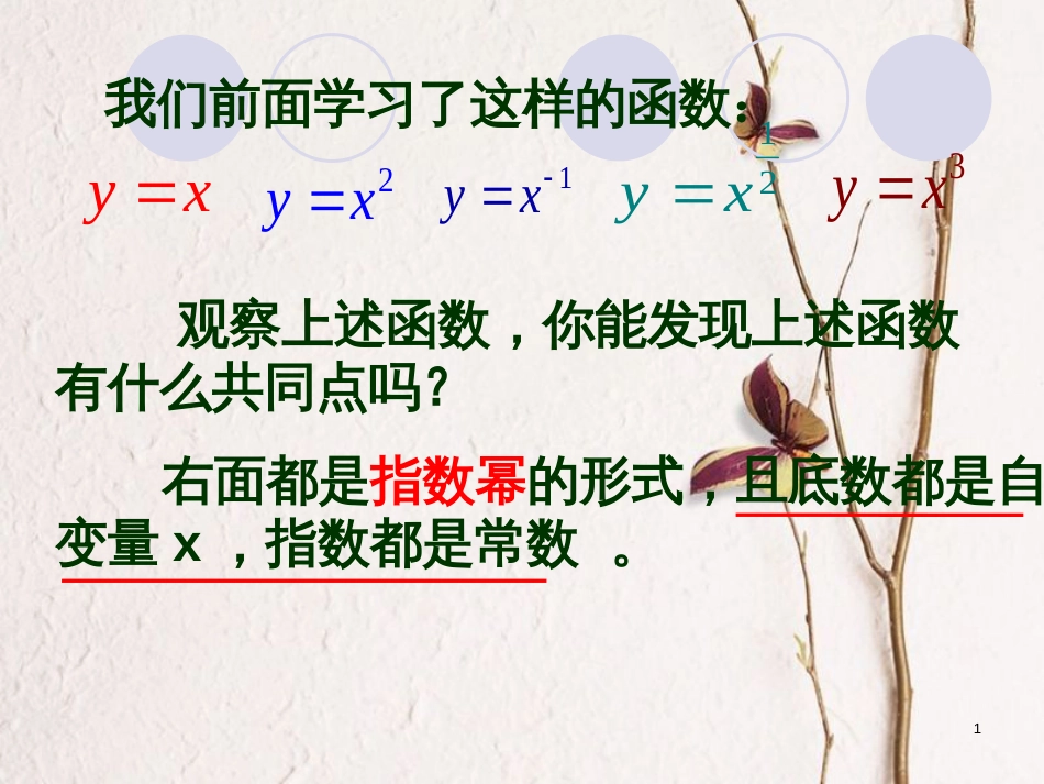 江苏省宿迁市高中数学 第三章 函数的应用 3.3 幂函数课件4 苏教版必修1_第1页