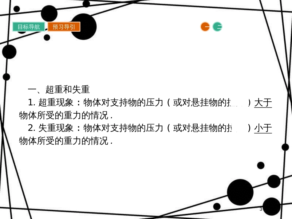 高中物理 第四章 力与运动 4.6 超重和失重课件 粤教版必修1_第3页