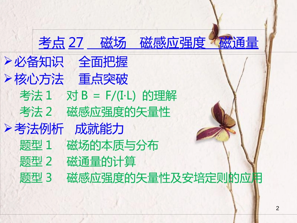 （A版）2019版高考物理一轮复习考点考法第10章磁场课件新人教版_第2页