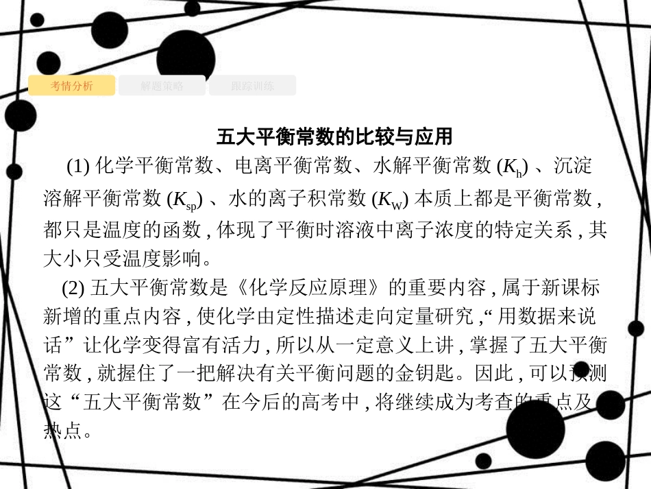 高考化学大一轮复习 高考热点题型8 五大平衡常数的比较与应用课件 新人教版_第2页