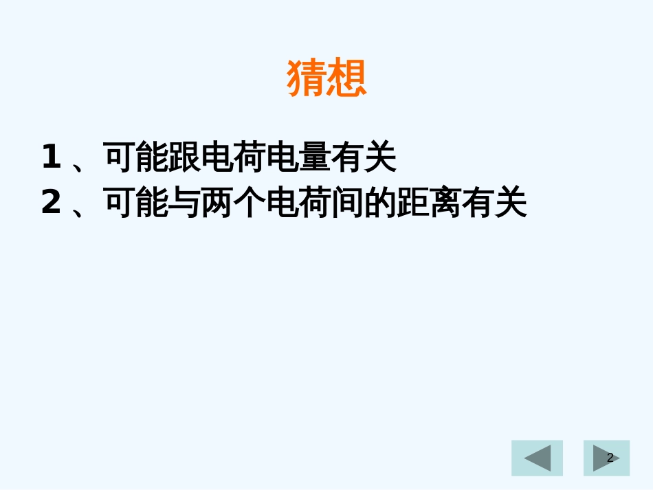 黑龙江省哈尔滨市木兰高级中学-2012学年高二物理 第1章1.2 库仑定律1课件_第2页