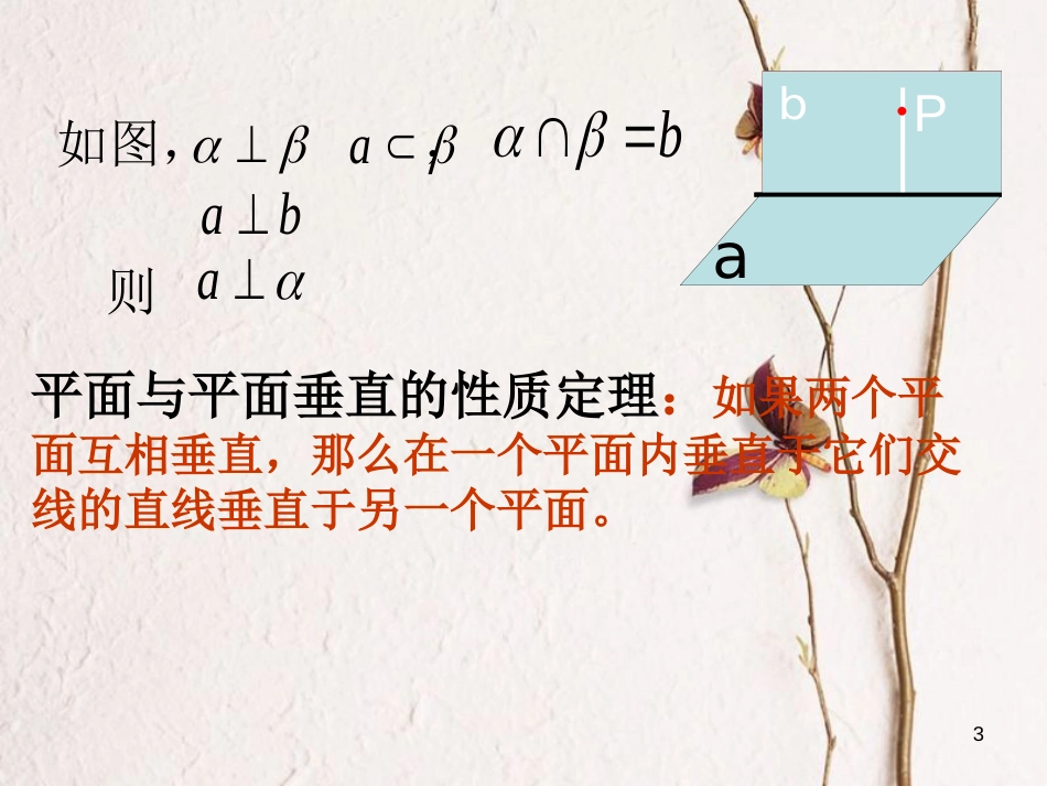 江苏省宿迁市高中数学 第1章 立体几何初步 1.2.4 平面与平面的位置关系 平面与平面垂直性质习题课课件 苏教版必修2_第3页