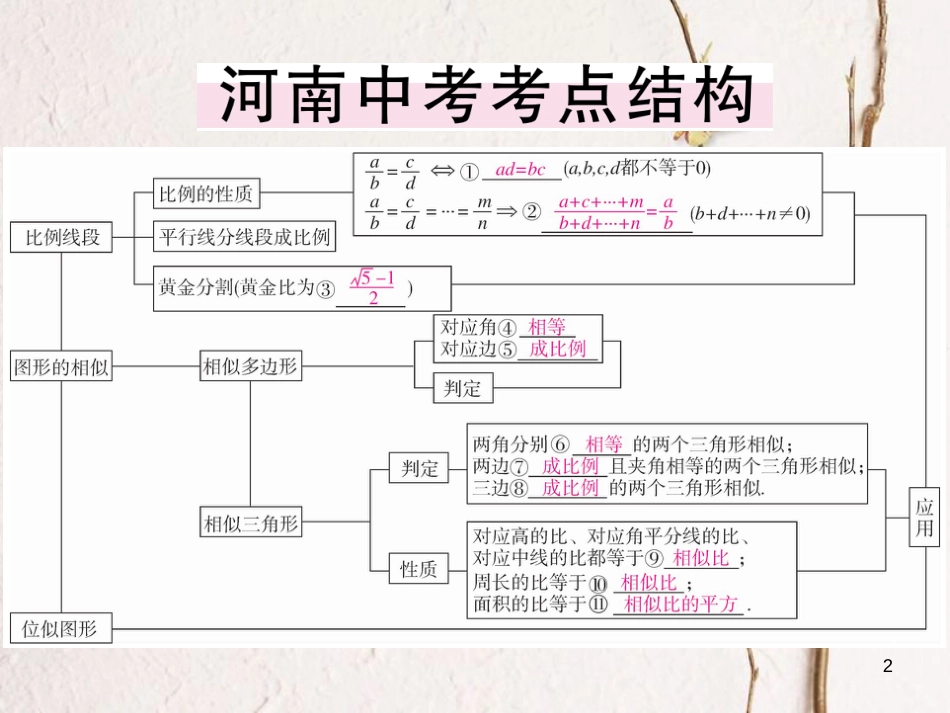 （河南专版）九年级数学上册第四章图形的相似本章小结与复习习题讲评课件（新版）北师大版_第2页