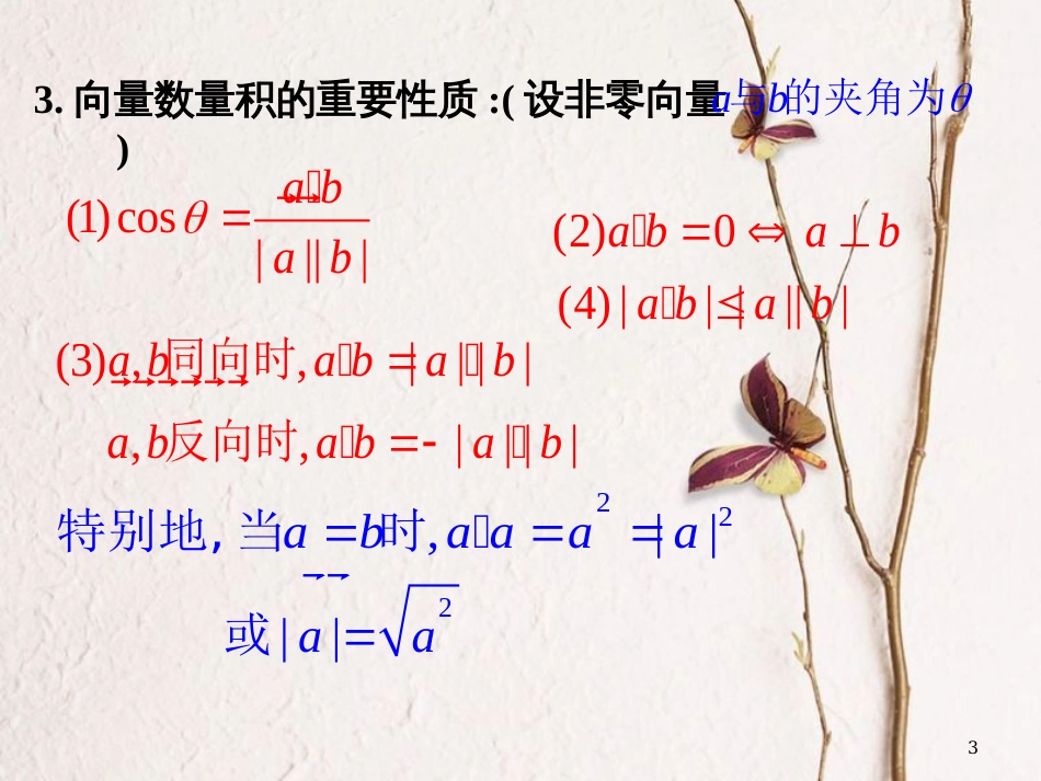 江苏省宿迁市高中数学 第二章 平面向量 2.4 向量的数量积课件 苏教版必修4_第3页