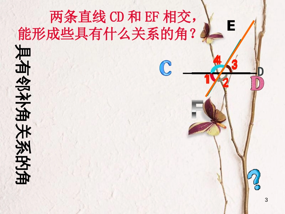 七年级数学上册 5.1 相交线 5.1.3 同位角、内错角、同旁内角教学课件2 （新版）华东师大版_第3页