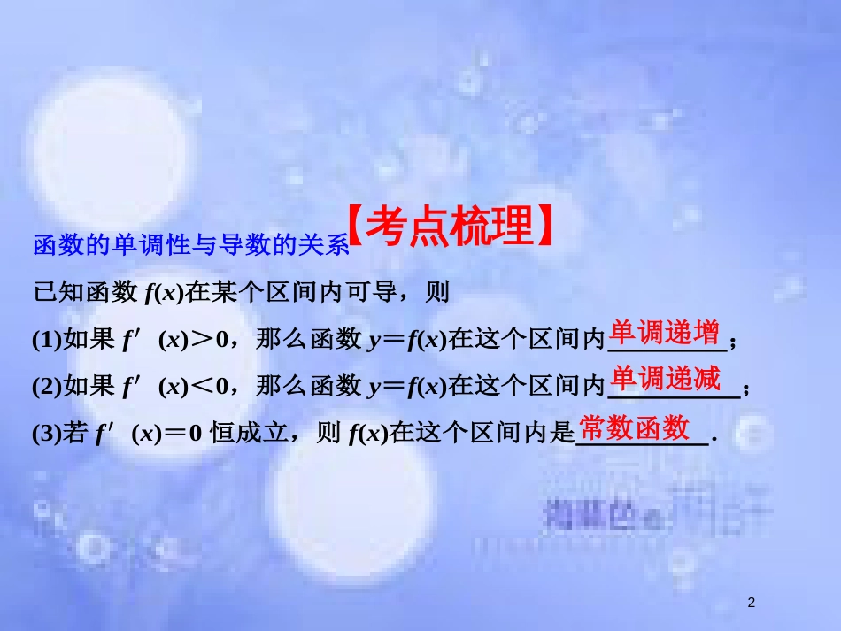 高考数学 导数及其应用：导数与函数的单调性题源探究课件_第2页