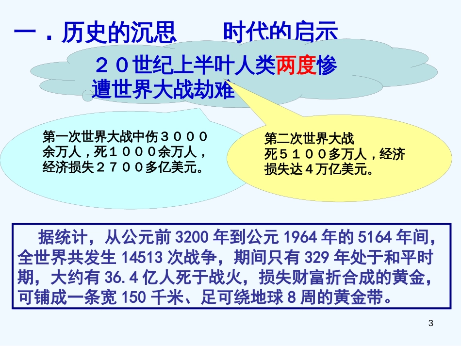 高中政治 第九课第1框《和平与发展 时代的主题》课件 新人教版必修2_第3页