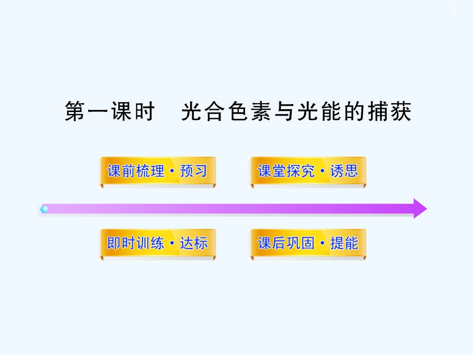 高中生物课时讲练通配套课件 4.2.1《光合色素与光能的捕获》 苏教版必修1_第1页