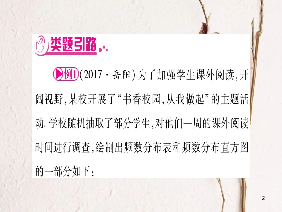 （湖南专版）中考数学总复习第二轮湖南中档题突破专项突破9统计与概率课件_第2页