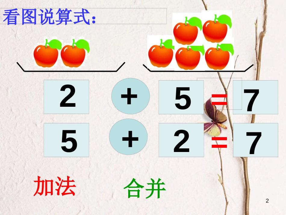 一年级数学上册 2.2 加与减课件 沪教版_第2页