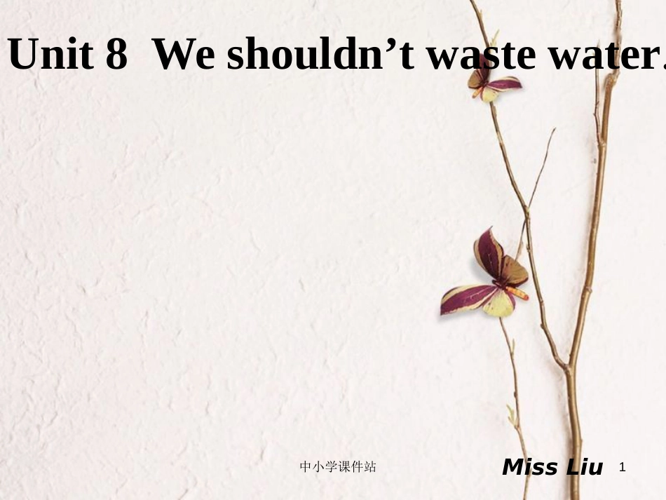 六年级英语上册 Unit 8 We shouldn’t waste water课件2 湘少版_第1页