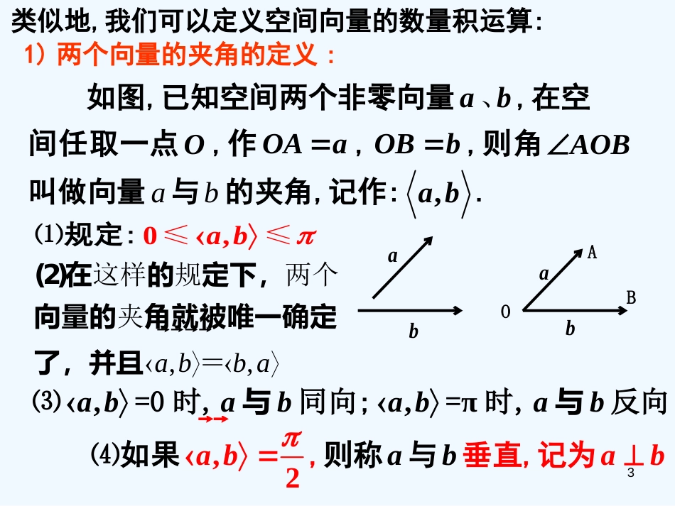 高中数学 3.1《空间向量及其运算》课件六 新人教A版选修2-1_第3页