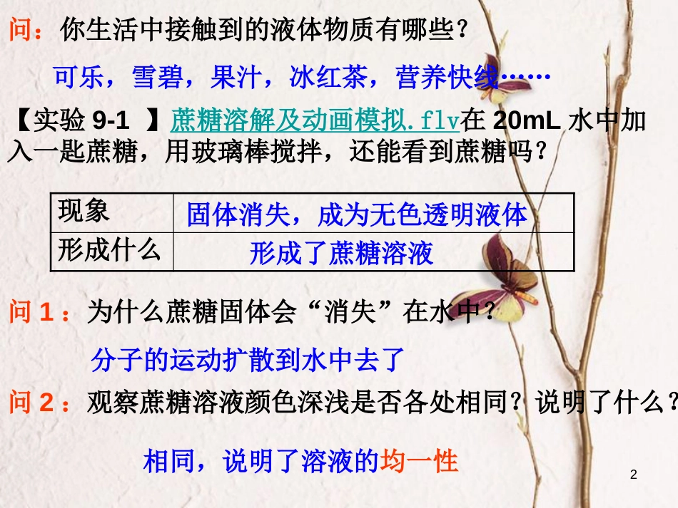 江西省赣州市定南县九年级化学下册 第九单元 溶液 课题1 溶液的形成课件1 （新版）新人教版_第2页