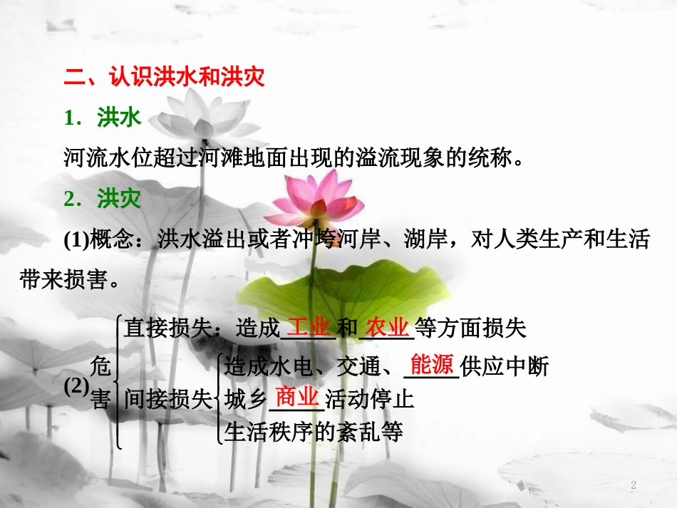 高中地理 第四单元 从人地关系看资源与环境 第二节 自然灾害与人类——以洪灾为例课件 鲁教版必修1_第2页