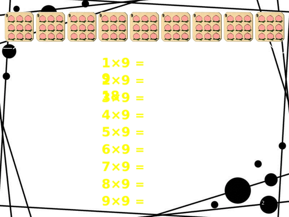 二年级数学上册 第四单元 9的乘法口诀参考课件 青岛版_第2页