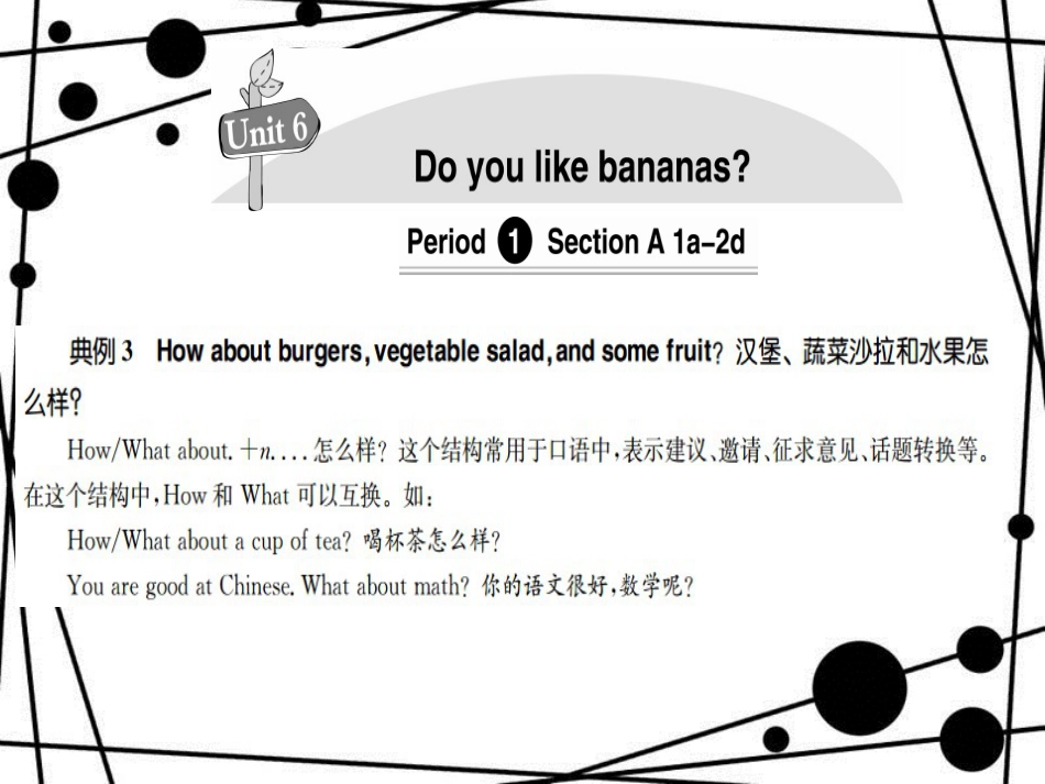 七年级英语上册 Unit 6 Do you like bananas导学课件 （新版）人教新目标版_第3页