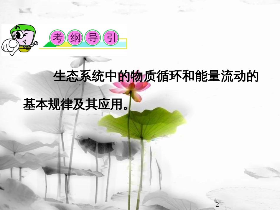 （山西专用）高三生物一轮复习 第30讲 生态系统的能量流动和物质循环课件 新人教版必修3_第2页