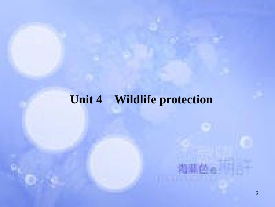 高三英语总复习 第一部分 回归教材 Unit 4 Wildlife protection课件 新人教版必修2_第3页