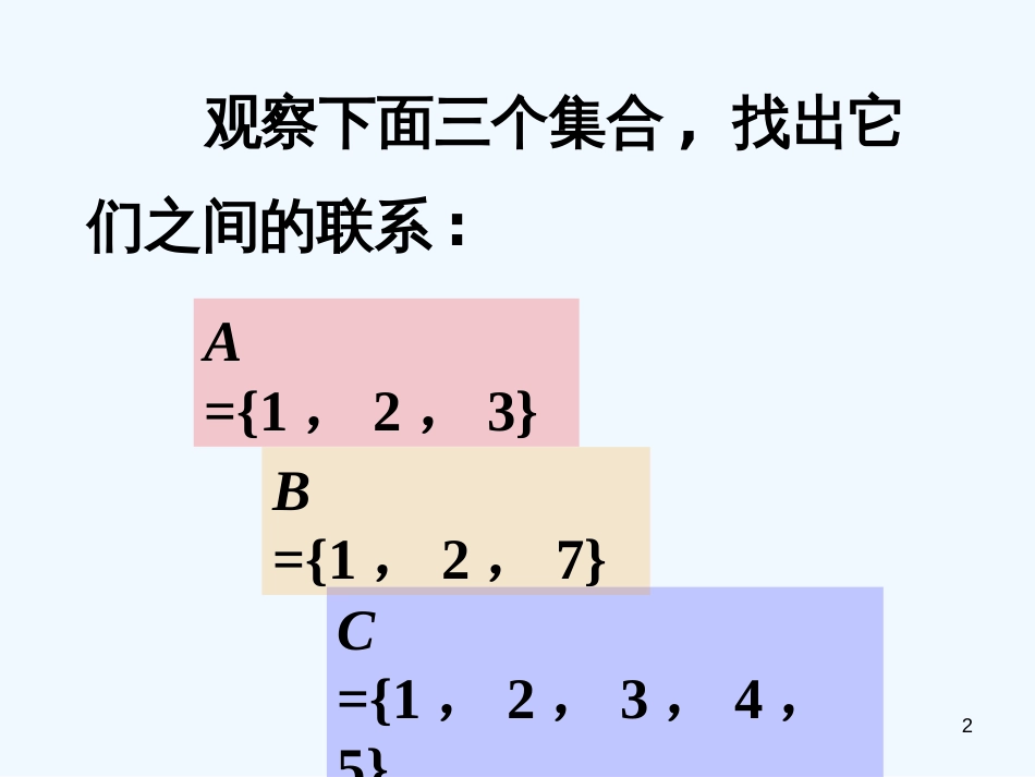 高中数学：《子集》教学讲解课件_第2页