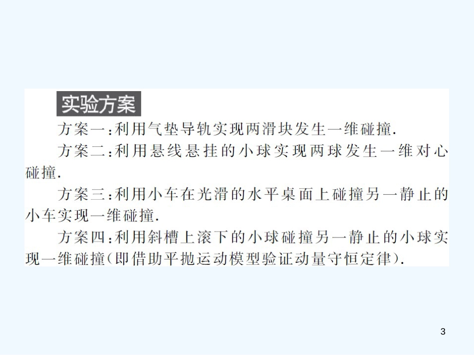 高中物理 动量守恒定律课件验证课件 新人教版选修3-5_第3页