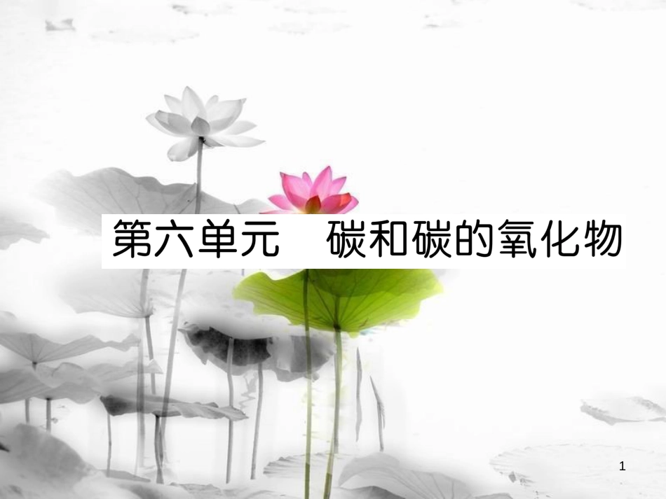（云南专版）中考化学总复习 第一编 第6单元 碳和碳的氧化物（精讲）课件_第1页